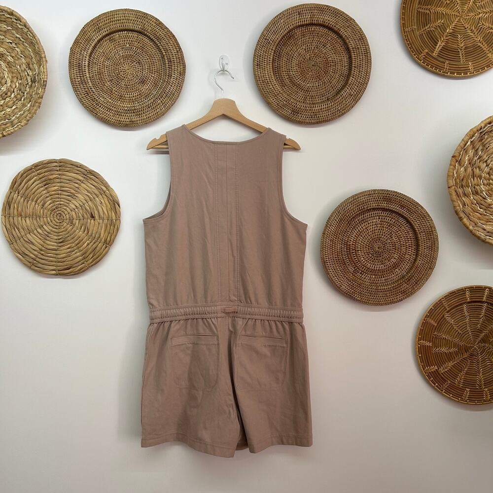 Athleta Neutral Brown Button Up Drawstring Sleeve… - image 2